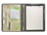 4 Ring Binder Padfolio File Folder, Business Organizer Portfolio with 4-Ring Binder, Clipboard