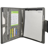 3 Ring Binder Padfolio File Folder, Business and Interview Portfolio with 3-Ring Binder, Clipboard