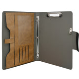 3 Ring Binder Padfolio File Folder, Business and Interview Portfolio with 3-Ring Binder, Clipboard
