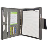 4 Ring Binder Padfolio File Folder, Business and Interview Portfolio with 4-Ring Binder, Clipboard
