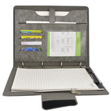 4 Ring Binder Padfolio File Folder, Business and Interview Portfolio with 4-Ring Binder, Clipboard