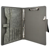 4 Ring Binder Padfolio File Folder, Business and Interview Portfolio with 4-Ring Binder, Clipboard