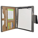 4 Ring Binder Padfolio File Folder, Business and Interview Portfolio with 4-Ring Binder, Clipboard