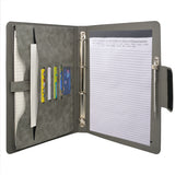 Padfolio Ring Binder File Folder, Business and Interview Portfolio with 4-Ring Binder