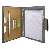 Padfolio Ring Binder File Folder, Business and Interview Portfolio with 4-Ring Binder