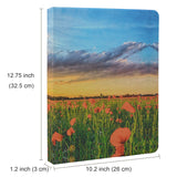 Painting PU Leather Padfolio Organizer Portfolio, Business Portfolio File Folder with Clipboard and Document Pocket