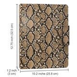 Padfolio Ring Binder File Folder, Snake Texture PU Leather Portfolio Organizer Case with 4-Ring Binder and Clipboard