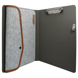 Business Padfolio File Folder,  Snake Texture PU Leather Portfolio Organizer Case with Clipboard and Document Pocket