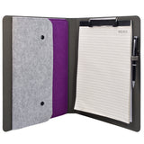 Flower Painting PU Leather Padfolio Organizer Portfolio, Business Portfolio File Folder with Clipboard and Document Pocket