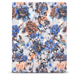 Flower Painting PU Leather Padfolio Organizer Portfolio, Business Portfolio File Folder with Clipboard and Document Pocket