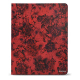 Flower Painting PU Leather Padfolio Organizer Portfolio, Business Portfolio File Folder with Clipboard and Document Pocket