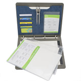 4-Ring Binder Padfolio with Expanded Document Bag, Business and Interview Portfolio with 4-Ring Binder