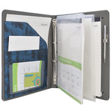 Ring Binder Padfolio with Expanded Document Bag, Organizer Business and Interview Portfolio with 4-Ring Binder