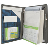 Ring Binder Padfolio with Expanded Document Bag, Organizer Business and Interview Portfolio with 3-Ring Binder