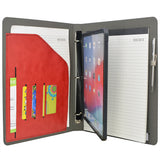 Tablet Organizer Padfolio with 3-Ring Binder, Binder Portfolio with Removable Tablet Holder for iPad Air 11-in/13-in/ iPad Pro 11"/ 12.9"