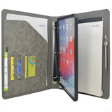 Tablet Organizer Padfolio with 3-Ring Binder, Binder Portfolio with Removable Tablet Holder for iPad Air 11-in/13-in/ iPad Pro 11"/ 12.9"