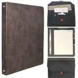 3-Ring Binder Portfolio Case with Document Pocket, Business Portfolio File Folder Organizer Portfolio Binder Case