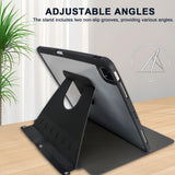 Rotating iPad Case with 3-Ring Binder Holes fit for A4-size Binder, 360 Degree Rotating Stand Cover with Pencil Holder for 13-inch iPad Pro/ iPad Air