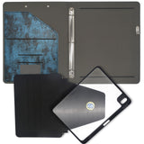 iPad Organizer Portfolio Case with Clipboard, 3-Ring Binder Padfolio File Folder with Rotating Cover Case for iPad Air / iPad Pro