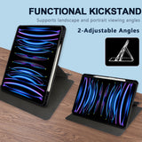 iPad Organizer Portfolio Case with Clipboard, 3-Ring Binder Padfolio File Folder with Rotating Cover Case for iPad Air / iPad Pro