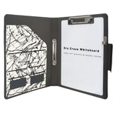 2-Ring Binder Whiteboard Padfolio with Expanded Document Bag, Padfolio Ring Binder Business Organizer Portfolio Case
