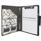 3-Ring Binder Whiteboard Padfolio with Expanded Document Bag, Padfolio Ring Binder Business Organizer Portfolio Case