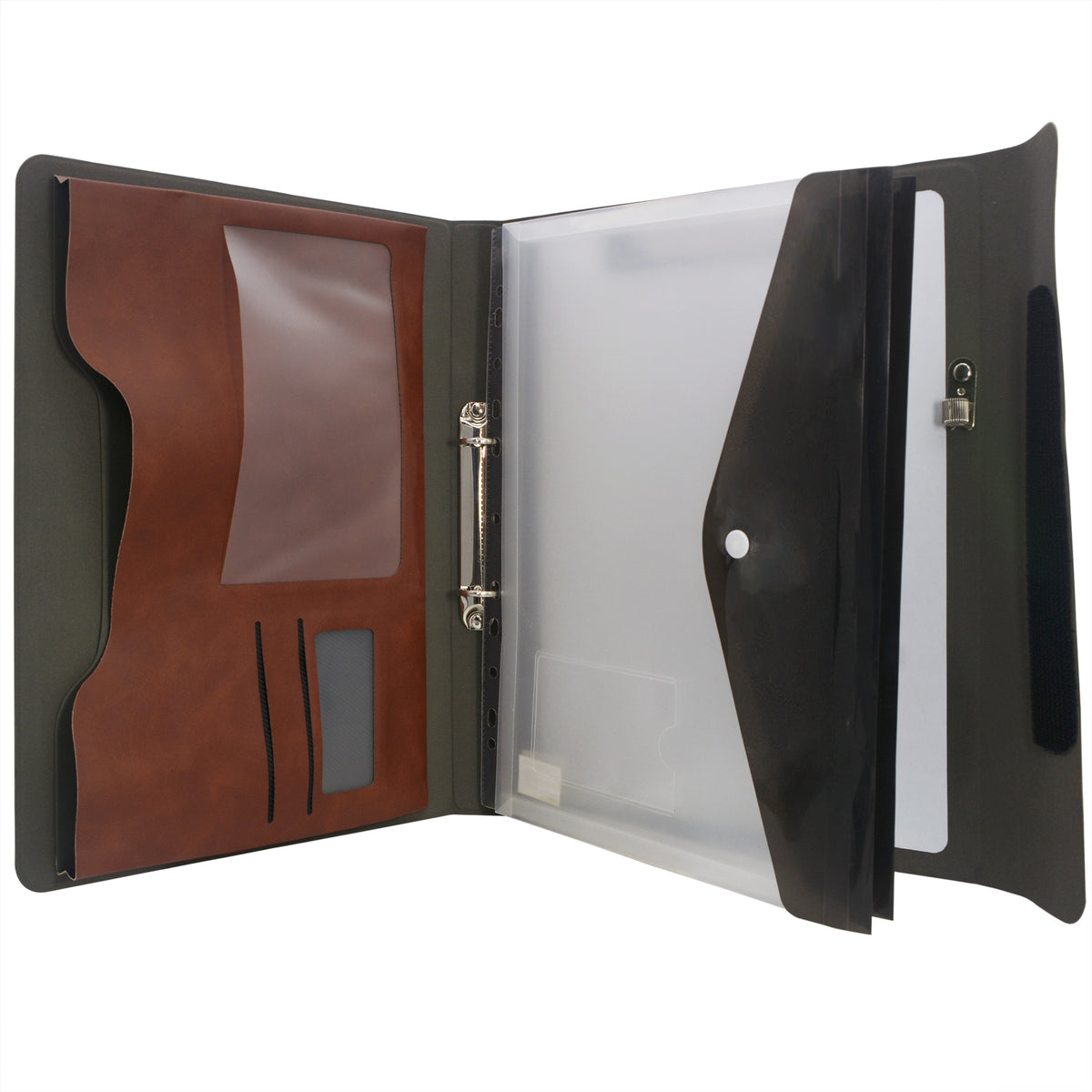 Padfolio Ring Binder with Whiteboard Clipboard and Expanded Document B ...