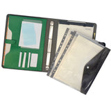 Binder Organizer Portfolio Case, 4-Ring Binder Padfolio with Whiteboard Clipboard and Expanded Document Bag, Padfolio Ring Binder Business Organizer Folder Case