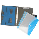 Padfolio Ring Binder with Expanded Document Bag, Organizer Portfolio Folder Case with 4-Ring Binder and Clipboard