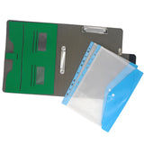 Padfolio Ring Binder with Expanded Document Bag, Organizer Portfolio Folder Case with 2-Ring Binder and Clipboard