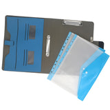 Padfolio Ring Binder with Expanded Document Bag, Organizer Portfolio Folder Case with 2-Ring Binder and Clipboard