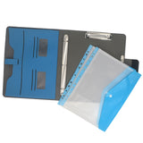 Padfolio Ring Binder with Expanded Document Bag, Organizer Portfolio Folder Case with 3-Ring Binder and Clipboard