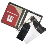 Ring Binder Padfolio with Phone Pocket, Organizer Portfolio Case with 3-Ring Binder, Clipboard Padfolio Folder Case with Expanded Document Bag