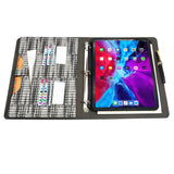Tablet Organizer Padfolio Case with 3-Ring Binder, Binder Portfolio with Removable Tablet Holder for iPad Air/ iPad Pro 11"/ iPad Pro 12.9"