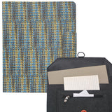 2 Ring Binder Pixel Pattern Design PU Leather Portfolio Case with Dry Erase Surface, Business Portfolio File Folder Organizer Portfolio Case