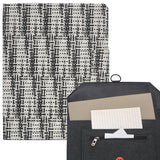 3 Ring Binder Pixel Pattern Design PU Leather Portfolio Case with Dry Erase Surface, Business Portfolio File Folder Organizer Portfolio Case