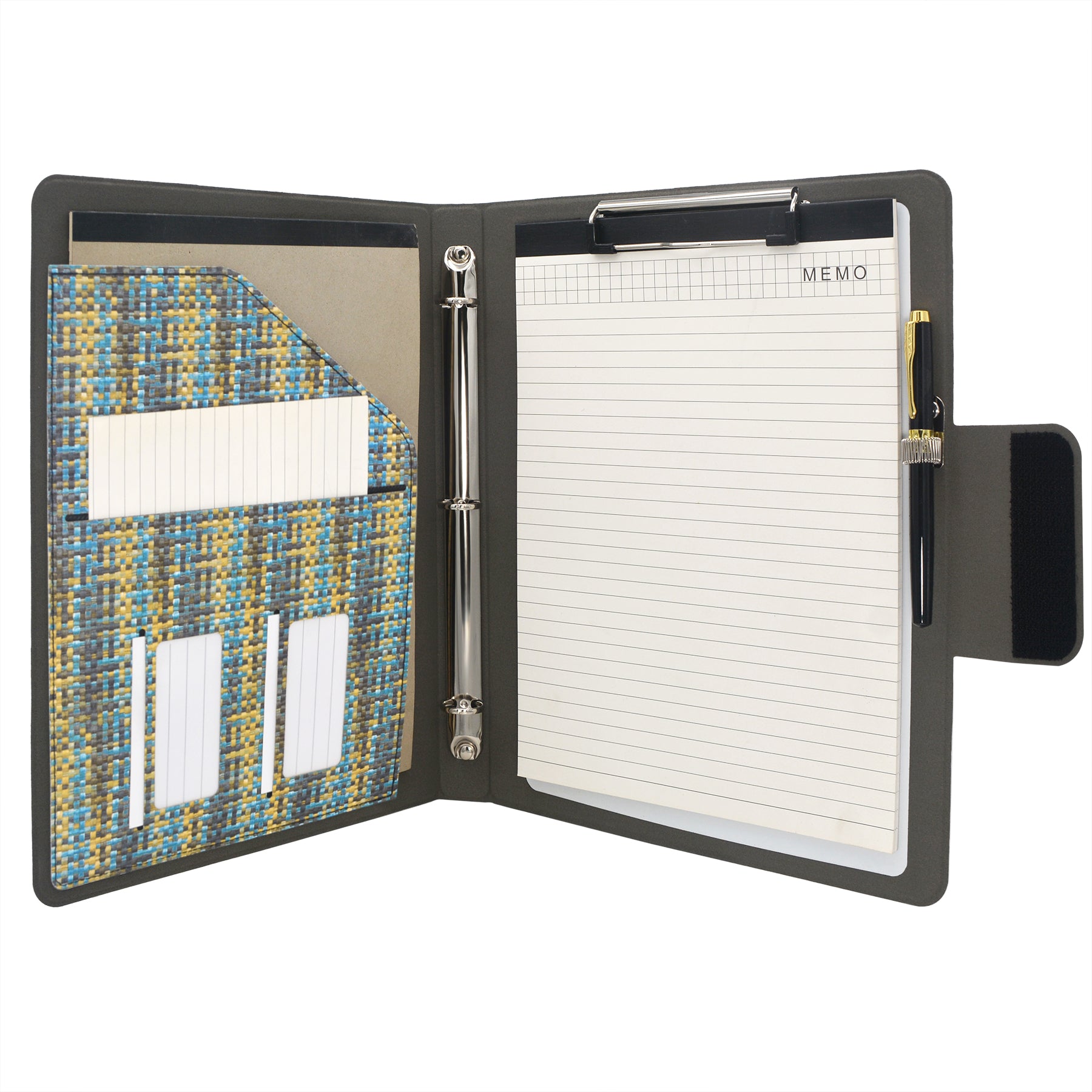 Pixel Style Portfolio Whiteboard Padfolio with Expanded Document Bag ...