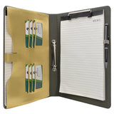 Binder Padfolio Organizer with Color File Folders, Organizer Portfolio File Folder with 2-Ring Binder and Clipboard