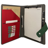 Ring Binder Padfolio with Expanded Document Bag, 2-Ring Binder Portfolio Organizer Business Case with Clipboard