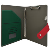 Ring Binder Padfolio with Expanded Document Bag, 4-Ring Binder Portfolio Organizer Business Case with Clipboard
