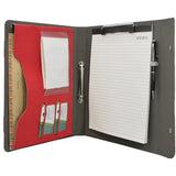 Ring Binder Padfolio with A4 Expanded Document Bags, Organizer Binder Portfolio Case with 2-Ring Binder and Clipboard