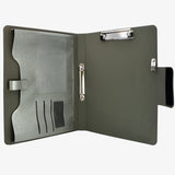 Ring Binder Padfolio with A4 Expanded Document Bag, Business Organizer Portfolio with 2-Ring Binder and Clipboard