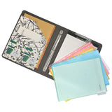 Padfolio Ring Binder with Color File Folders, 3-Ring Binder Portfolio  A4 Binder Padfolio Organizer Document Case