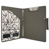 Padfolio Ring Binder with Color File Folders, 4-Ring Binder Portfolio  A4 Binder Padfolio Organizer Document Case