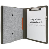 Padfolio Case with Clipboard Dry Erase Surface and Document Pocket, Business Portfolio File Folder Organizer Portfolio Case
