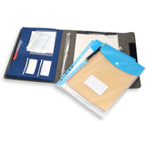 3-Ring Binder Portfolio with Whiteboard Clipboard and Expanded Document Bag, Padfolio Ring Binder Business Organizer Portfolio Case