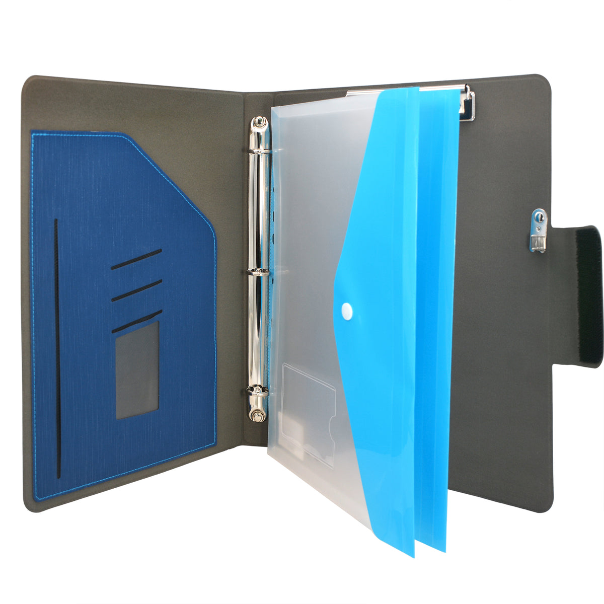 Portfolio Ring Binder with Expanded Document Bag, Business Organizer P ...