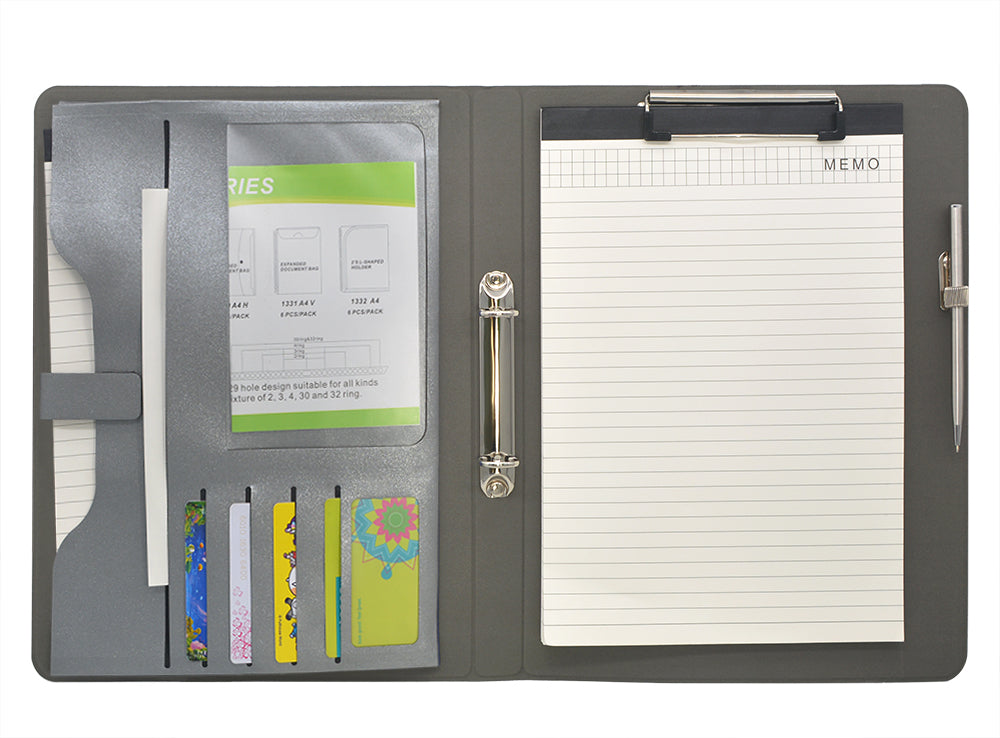 【SALE】 2 Ring Organizer Business Folder, File Padfolio Binder File Binder Case