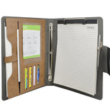 3 Ring Binder Padfolio File Folder, Business and Interview Portfolio with 3-Ring Binder, Clipboard