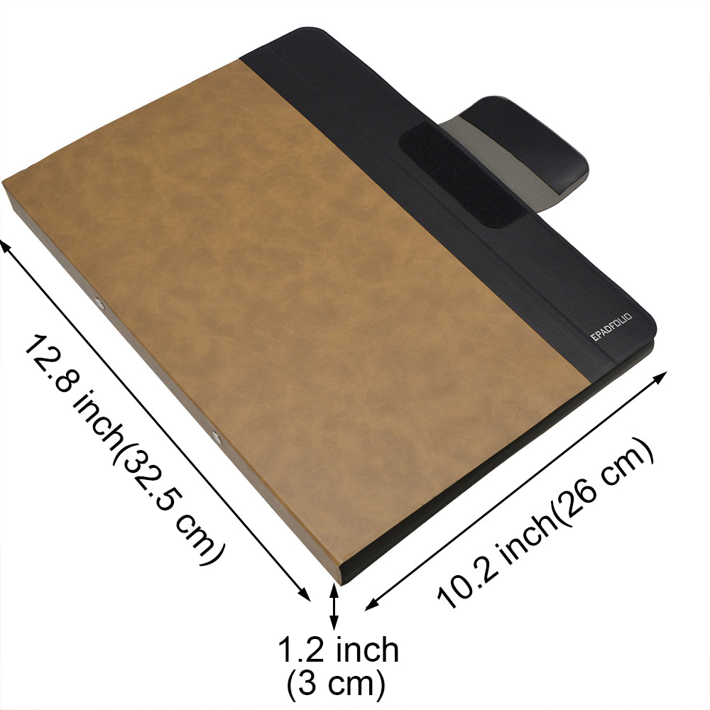 Toplive Padfolio 3 Ring Binder (1'' Round Ring) Business Portfolio Folder  for Interview, Conference and Presentation 